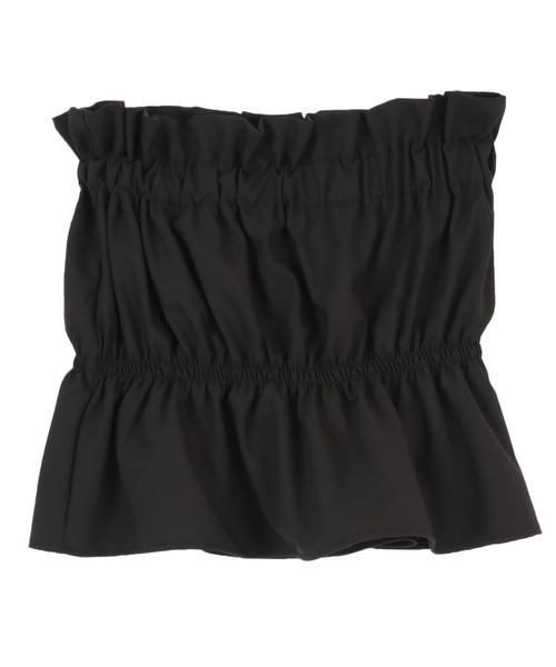 titivate（ティティベイト）の「ギャザーペプラムビスチェ（チューブトップ・レディース・ブラック/グレー・M）」の12枚目の写真