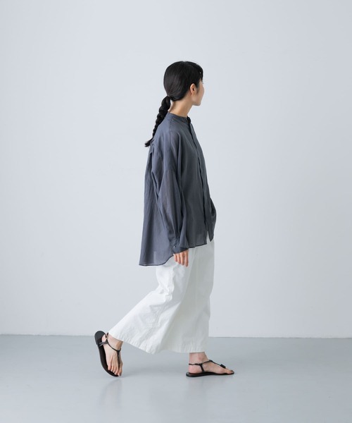かぐれ（カグレ）の「バックタックワイドシャツ（シャツ/ブラウス・レディース・グリーン系その他/チャコールグレー/ライトグレー・FREE）」の12枚目の写真