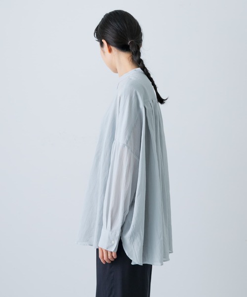 かぐれ（カグレ）の「バックタックワイドシャツ（シャツ/ブラウス・レディース・グリーン系その他/チャコールグレー/ライトグレー・FREE）」の15枚目の写真