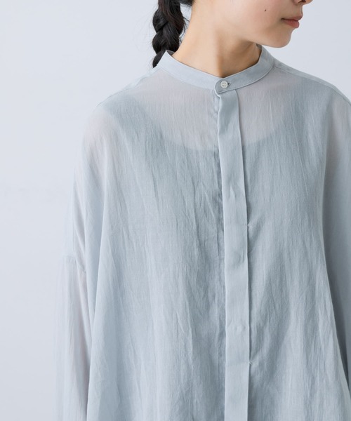 かぐれ（カグレ）の「バックタックワイドシャツ（シャツ/ブラウス・レディース・グリーン系その他/チャコールグレー/ライトグレー・FREE）」の17枚目の写真