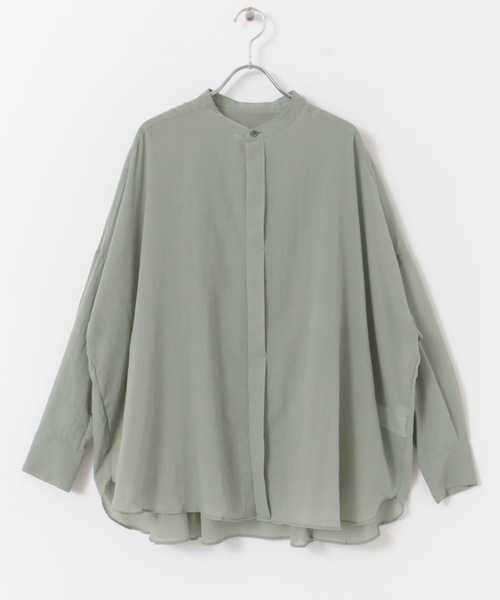 かぐれ（カグレ）の「バックタックワイドシャツ（シャツ/ブラウス・レディース・グリーン系その他/チャコールグレー/ライトグレー・FREE）」の19枚目の写真