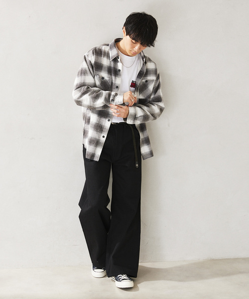 JOURNAL STANDARD relume(ジャーナルスタンダード レリューム)の「グランジ プリントネル チェックシャツ(シャツ/ブラウス・メンズ・ネイビー/ブラック/レッド・LARGE/MEDIUM)」の12枚目の写真