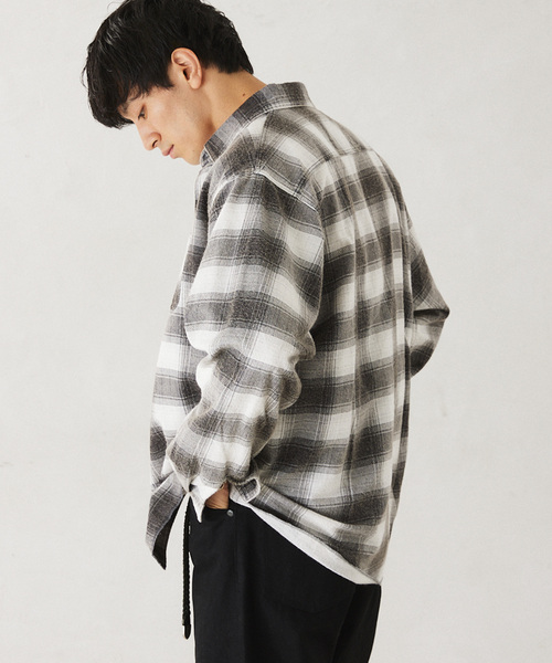 JOURNAL STANDARD relume(ジャーナルスタンダード レリューム)の「グランジ プリントネル チェックシャツ(シャツ/ブラウス・メンズ・ネイビー/ブラック/レッド・LARGE/MEDIUM)」の15枚目の写真