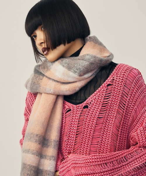 HOODED GLITTER MUFFLER / ラメフーディーマフラー（マフラー