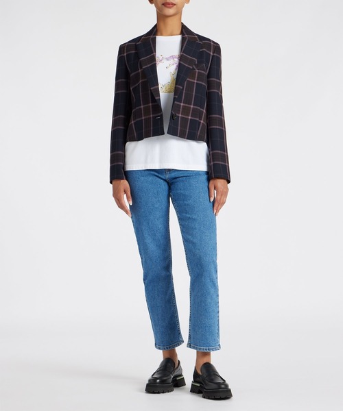 【セール】ウィメンズ ダブルフェイス チェック ジャケット / 245321 314J（テーラードジャケット）｜PS Paul Smith（ピーエスポールスミス）