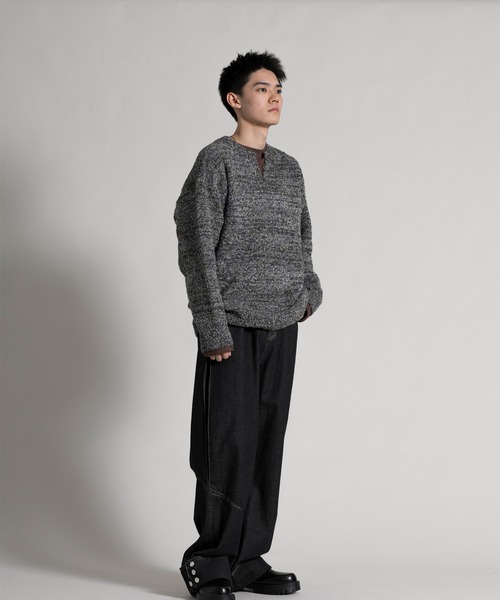 aimoha(アイモハ)の「【aimoha neo】 Heathered Texture Pullover(ニット/セーター・メンズ・グリーン/グレー・MEDIUM/LARGE/X-LARGE/XX-LARGE)」の6枚目の写真