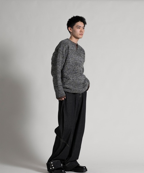 aimoha(アイモハ)の「【aimoha neo】 Heathered Texture Pullover(ニット/セーター・メンズ・グリーン/グレー・MEDIUM/LARGE/X-LARGE/XX-LARGE)」の8枚目の写真