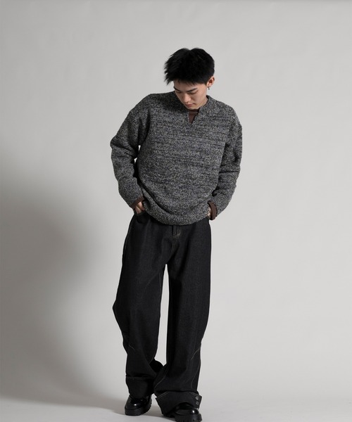 aimoha(アイモハ)の「【aimoha neo】 Heathered Texture Pullover(ニット/セーター・メンズ・グリーン/グレー・MEDIUM/LARGE/X-LARGE/XX-LARGE)」の11枚目の写真