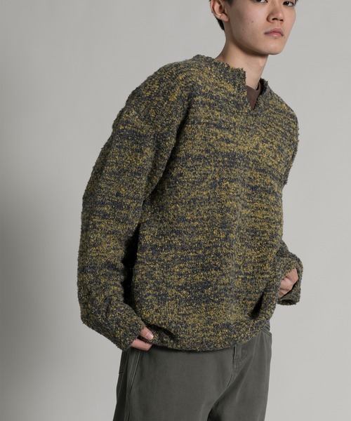 aimoha(アイモハ)の「【aimoha neo】 Heathered Texture Pullover(ニット/セーター・メンズ・グリーン/グレー・MEDIUM/LARGE/X-LARGE/XX-LARGE)」の15枚目の写真