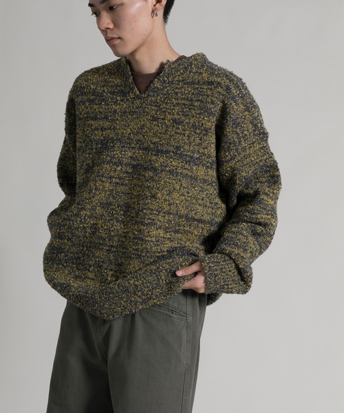 aimoha(アイモハ)の「【aimoha neo】 Heathered Texture Pullover(ニット/セーター・メンズ・グリーン/グレー・MEDIUM/LARGE/X-LARGE/XX-LARGE)」の16枚目の写真