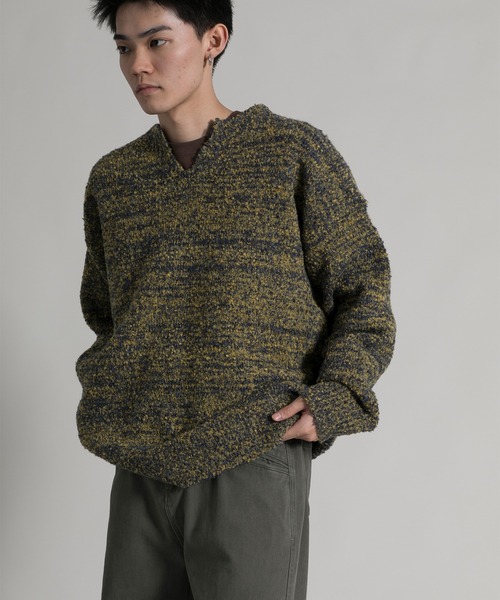 aimoha(アイモハ)の「【aimoha neo】 Heathered Texture Pullover(ニット/セーター・メンズ・グリーン/グレー・MEDIUM/LARGE/X-LARGE/XX-LARGE)」の17枚目の写真