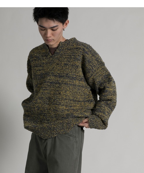 aimoha(アイモハ)の「【aimoha neo】 Heathered Texture Pullover(ニット/セーター・メンズ・グリーン/グレー・MEDIUM/LARGE/X-LARGE/XX-LARGE)」の19枚目の写真