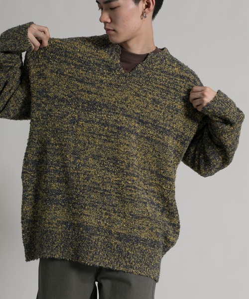 aimoha(アイモハ)の「【aimoha neo】 Heathered Texture Pullover(ニット/セーター・メンズ・グリーン/グレー・MEDIUM/LARGE/X-LARGE/XX-LARGE)」の21枚目の写真