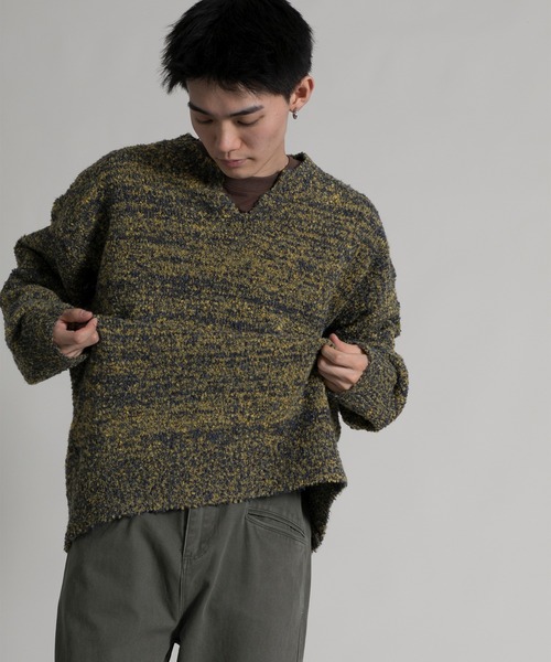 aimoha(アイモハ)の「【aimoha neo】 Heathered Texture Pullover(ニット/セーター・メンズ・グリーン/グレー・MEDIUM/LARGE/X-LARGE/XX-LARGE)」の22枚目の写真