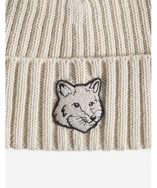 Maison Kitsune（メゾンキツネ）の「BOLD FOX HEAD BEANIE（ニットキャップ/ビーニー・メンズ・レッド系その他/ダークグリーン/ネイビー/ブラック/アイボリー/グリーン系その他/チャコールグレー・U）」の9枚目の写真