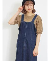 Samansa Mos2 | オーバーレースパフスリーブカットソー(Tシャツ/カットソー)