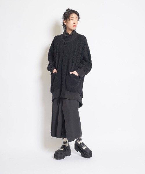 gomme（ゴム）の「ウォームＰツイル　Ｒタックパンツ（その他パンツ・レディース・ブラック/ブルー・MEDIUM）」の4枚目の写真