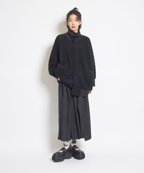 gomme（ゴム）の「ウォームＰツイル　Ｒタックパンツ（その他パンツ・レディース・ブラック/ブルー・MEDIUM）」の5枚目の写真