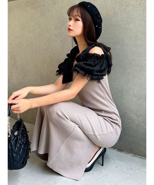 RESEXXY（リゼクシー）の「ボリュームリボンカットワンピース（ワンピース・レディース・ブラック/ベージュ/ブルー・FREE）」の8枚目の写真