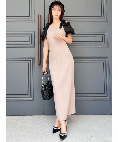 RESEXXY（リゼクシー）の「ボリュームリボンカットワンピース（ワンピース・レディース・ブラック/ベージュ/ブルー・FREE）」の9枚目の写真