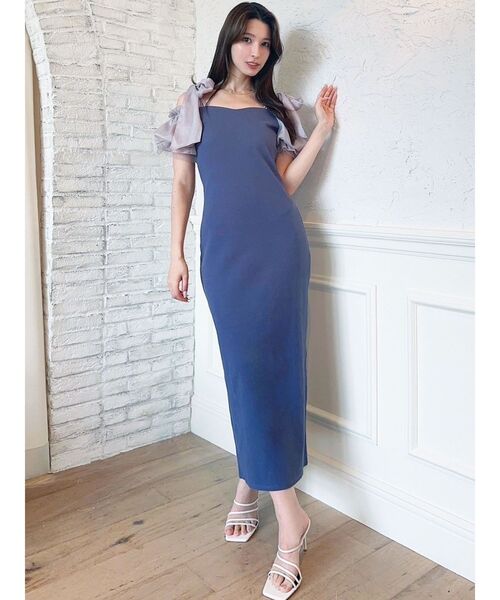 RESEXXY（リゼクシー）の「ボリュームリボンカットワンピース（ワンピース・レディース・ブラック/ベージュ/ブルー・FREE）」の17枚目の写真