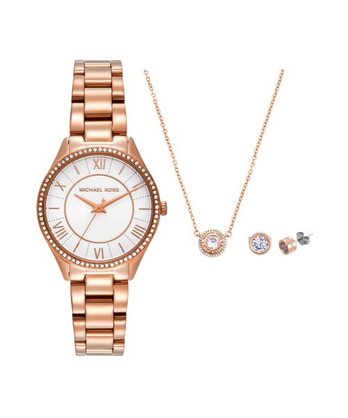 MICHAEL KORS(マイケルコース)の「マイケル・コース 腕時計 レディース アナログ ステンレス MK4850SET(アナログ腕時計・レディース・ピンクゴールド・FREE)」の1枚目の写真