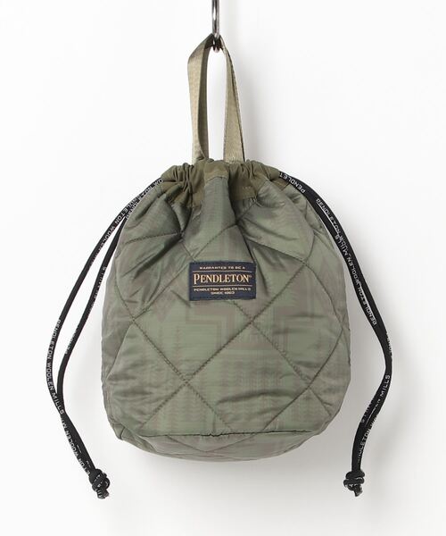 PENDLETON(ペンドルトン)の「【 PENDLETON / ペンドルトン 】キルティング ドローバック 巾着バック QT DRAWBAG(ハンドバッグ・レディース・オリーブドラブ/ブラック・FREE)」の21枚目の写真