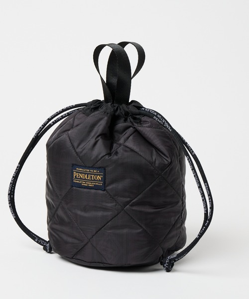 PENDLETON(ペンドルトン)の「【 PENDLETON / ペンドルトン 】キルティング ドローバック 巾着バック QT DRAWBAG(ハンドバッグ・レディース・オリーブドラブ/ブラック・FREE)」の4枚目の写真