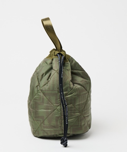PENDLETON(ペンドルトン)の「【 PENDLETON / ペンドルトン 】キルティング ドローバック 巾着バック QT DRAWBAG(ハンドバッグ・レディース・オリーブドラブ/ブラック・FREE)」の9枚目の写真