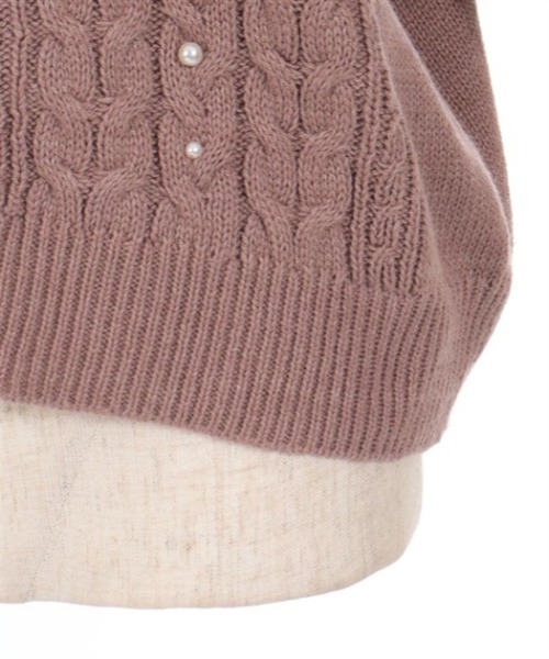 axes femme（アクシーズファム）の「パール×ケーブルニットカーデ（カーディガン/ボレロ・レディース・キナリ/チャコール/モカ/ブルーグリーン・FREE）」の13枚目の写真