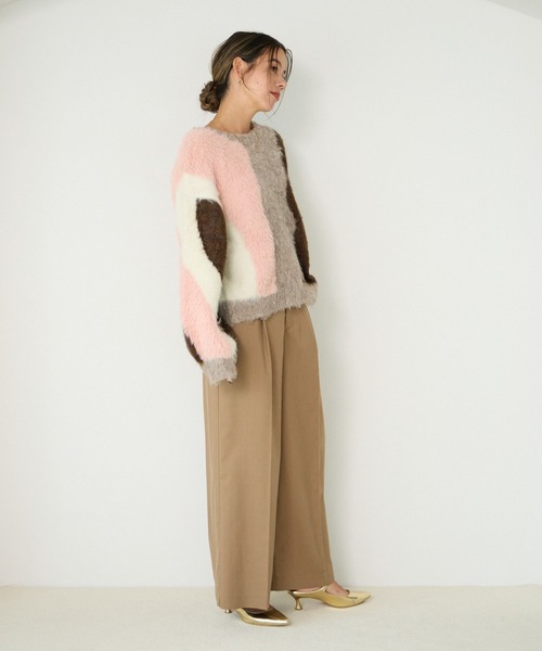 BAYFLOW(ベイフロー)の「ニュアンスパターンニットプルオーバー(ニット/セーター・レディース・モカ/ブラウン/ライトブルー・FREE)」の13枚目の写真