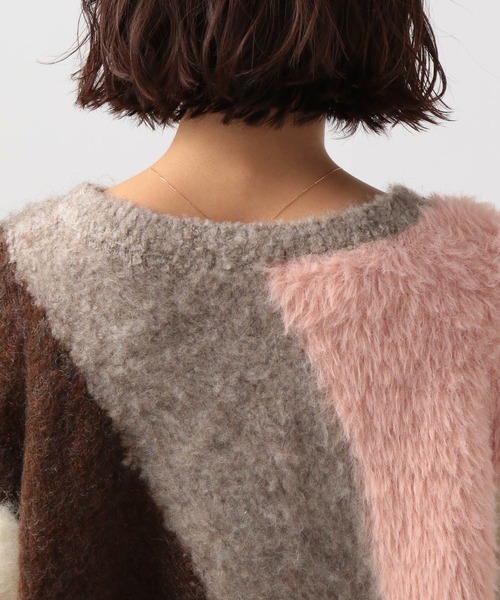 BAYFLOW(ベイフロー)の「ニュアンスパターンニットプルオーバー(ニット/セーター・レディース・モカ/ブラウン/ライトブルー・FREE)」の5枚目の写真