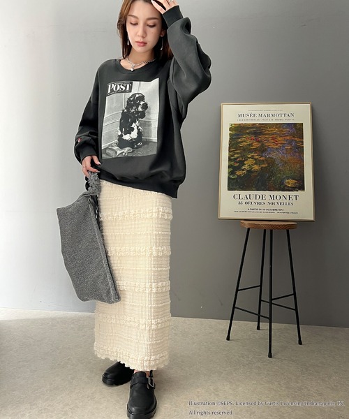 classicalelf（クラシカルエルフ）の「『THE SATURDAY EVENING POST』前後2way裏起毛プルオーバー【Bad Dog, Butch】（スウェット・メンズ・オートミール/チャコール・SMALL/MEDIUM/LARGE/X-LARGE）」の8枚目の写真