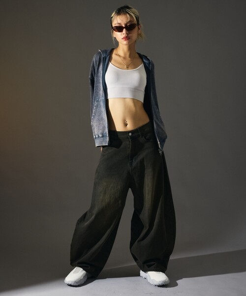 FREAK'S STORE(フリークスストア)の「限定展開 MR HEARTS/ミスターハーツ CHEMICAL WASH ZIP UP HOODIE(パーカー・メンズ・ブラック/ブラウン/ネイビー・MEDIUM/LARGE/SMALL)」の21枚目の写真