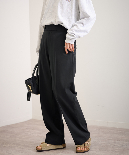 【新品・タグ付き】FRAMeWORK 強撚Wストレートパンツ36 ベージュ 新品・タグ付き】FRAMeWORK 強撚Wストレートパンツ36 ベージュ