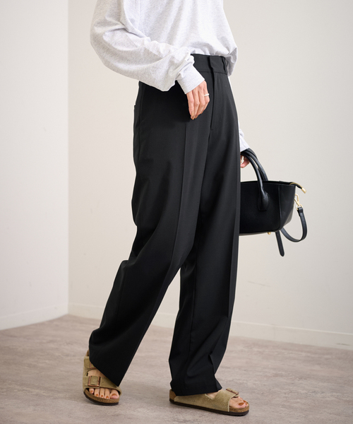 FRAMeWORK（フレームワーク）の「TWウォッシャブルストレートパンツ（スラックス・レディース・チャコールグレー/グレー/ブラック・34/36/38/40）」の8枚目の写真