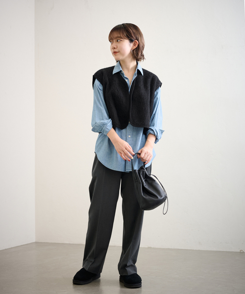 FRAMeWORK（フレームワーク）の「TWウォッシャブルストレートパンツ（スラックス・レディース・チャコールグレー/グレー/ブラック・34/36/38/40）」の9枚目の写真