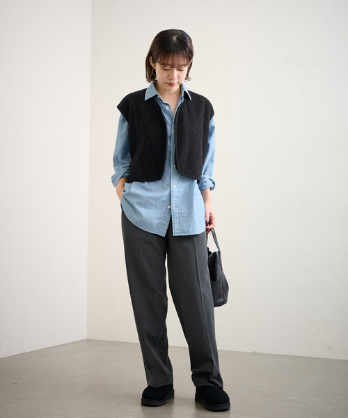 FRAMeWORK（フレームワーク）の「TWウォッシャブルストレートパンツ（スラックス・レディース・チャコールグレー/グレー/ブラック・34/36/38/40）」の10枚目の写真