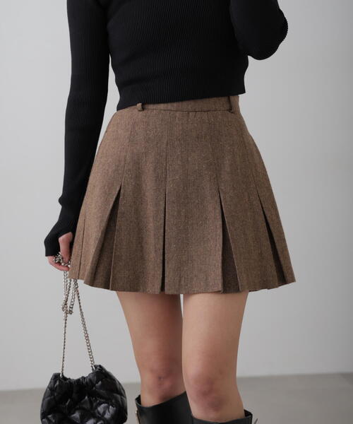 FREE'S MART（フリーズマート）の「◆[セットアップ対応]ボックスプリーツミニスカート（スカート・レディース・ブラウン系その他/グレー/ブラウン・SMALL/MEDIUM）」の17枚目の写真