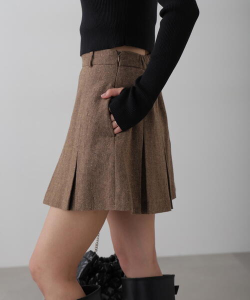 FREE'S MART（フリーズマート）の「◆[セットアップ対応]ボックスプリーツミニスカート（スカート・レディース・ブラウン系その他/グレー/ブラウン・SMALL/MEDIUM）」の18枚目の写真