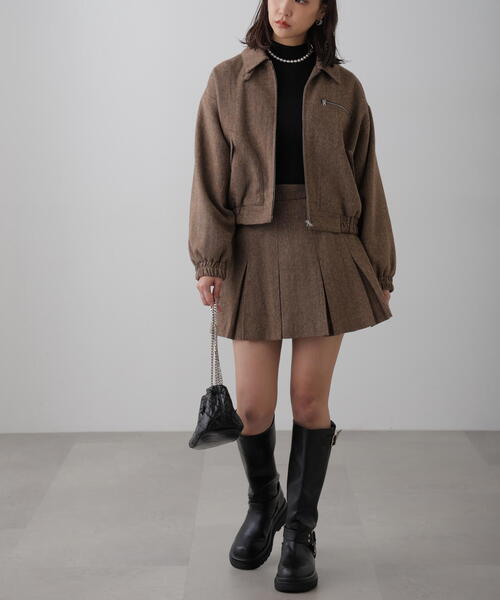 FREE'S MART（フリーズマート）の「◆[セットアップ対応]ボックスプリーツミニスカート（スカート・レディース・ブラウン系その他/グレー/ブラウン・SMALL/MEDIUM）」の20枚目の写真