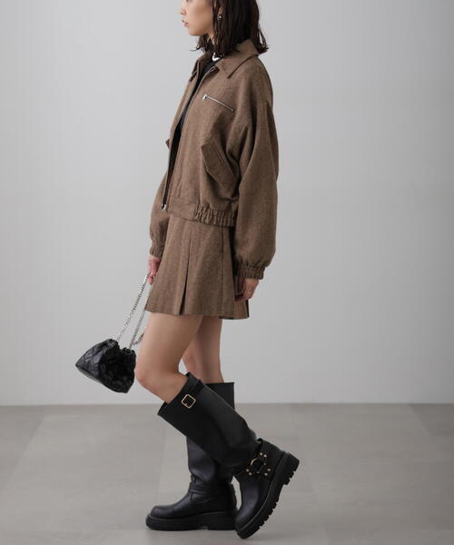 FREE'S MART（フリーズマート）の「◆[セットアップ対応]ボックスプリーツミニスカート（スカート・レディース・ブラウン系その他/グレー/ブラウン・SMALL/MEDIUM）」の22枚目の写真