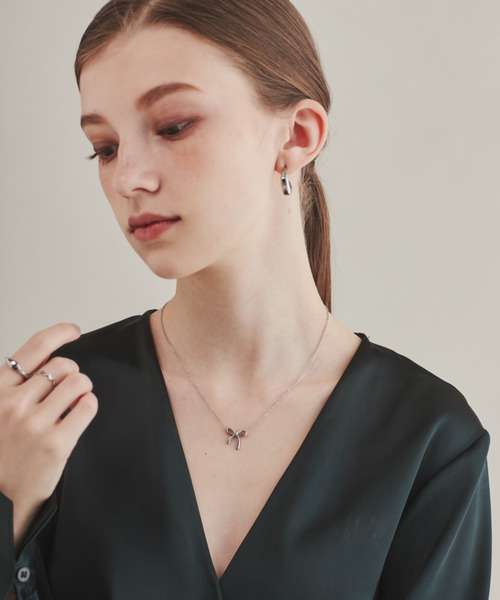 ciite' surgical stainless(シーテサージカルステンレス)の「【 金属アレルギー対応 】 シンプルリボン ネックレス サージカルステンレス(ネックレス・レディース・シルバー/ゴールド/ピンクゴールド・FREE)」の21枚目の写真