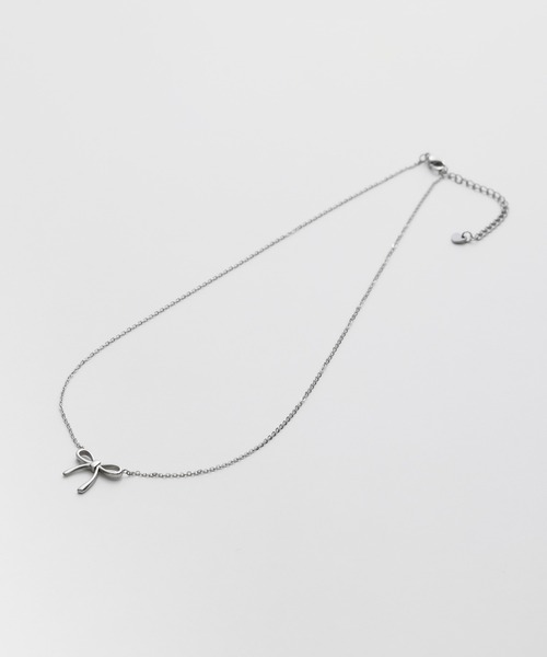 ciite' surgical stainless(シーテサージカルステンレス)の「【 金属アレルギー対応 】 シンプルリボン ネックレス サージカルステンレス(ネックレス・レディース・シルバー/ゴールド/ピンクゴールド・FREE)」の8枚目の写真