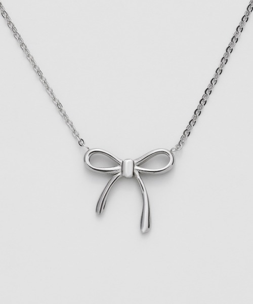 ciite' surgical stainless(シーテサージカルステンレス)の「【 金属アレルギー対応 】 シンプルリボン ネックレス サージカルステンレス(ネックレス・レディース・シルバー/ゴールド/ピンクゴールド・FREE)」の7枚目の写真