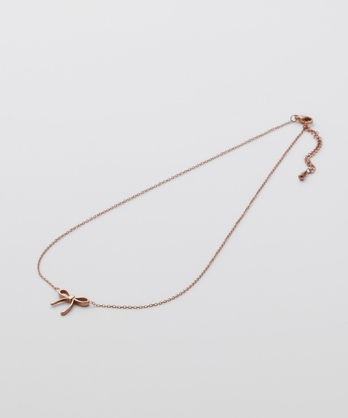 ciite' surgical stainless(シーテサージカルステンレス)の「【 金属アレルギー対応 】 シンプルリボン ネックレス サージカルステンレス(ネックレス・レディース・シルバー/ゴールド/ピンクゴールド・FREE)」の11枚目の写真