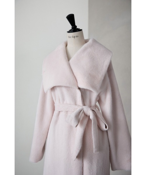 Grace Wrap Coat（ノーカラーコート）｜Her lip to（ハーリップ