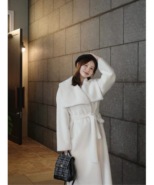Grace Wrap Coat（ノーカラーコート）｜Her lip to（ハーリップ