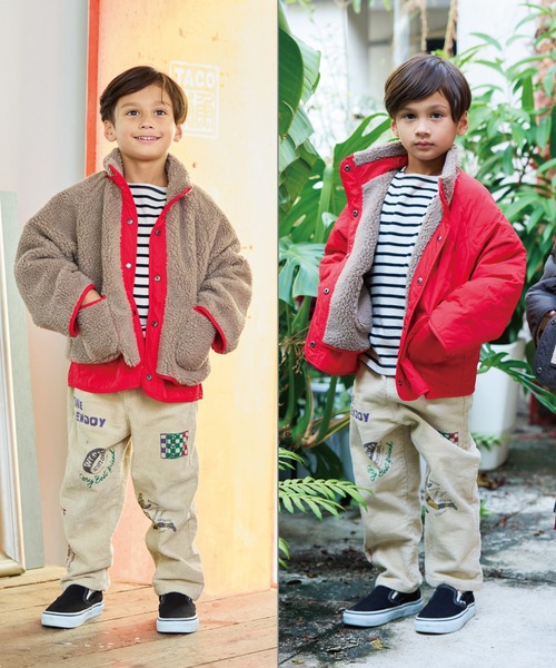 BIG FIELD（ビッグフィールド）の「リバーシブルアウター（その他アウター・キッズ・ベージュ/チャコール/レッド・90/100/110/120/130/140/150）」の9枚目の写真