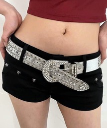 CANVAS+（キャンバスプラス）の「【CANVAS+】ラインストーンスタッズベルト（ベルト）」